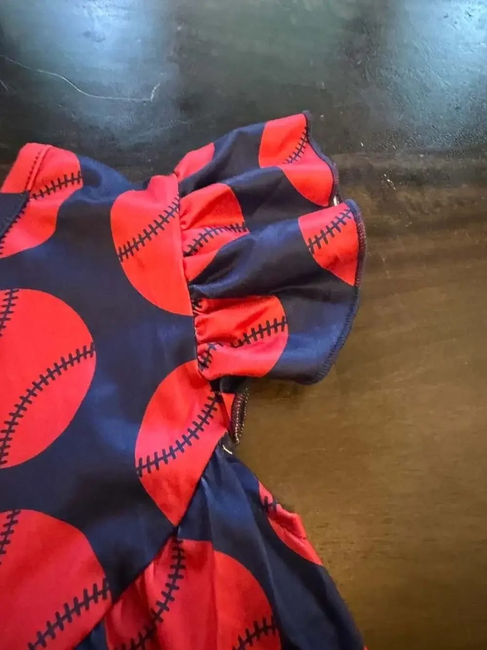 Pete + Lucy Baseball Girls Sleeve Dress & Ruffle Legging Size 7/8